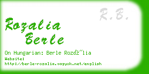 rozalia berle business card